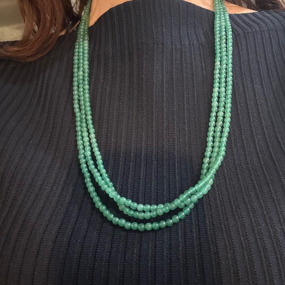 Green Aventurine Beaded Necklace and Earring Set - Picture 2 of 9